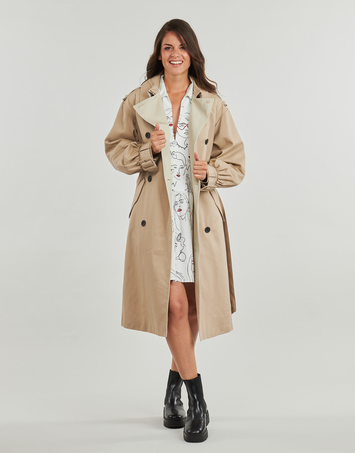 Trench Donna Desigual CHAQ COLONIA Beige