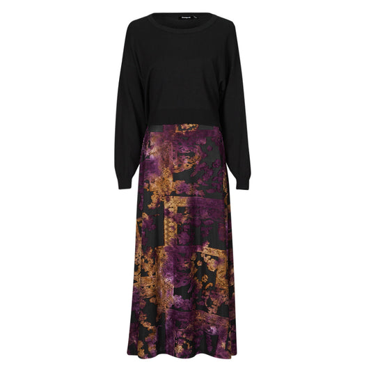 Abito lungo Donna Desigual VEST ROSY Multicolore