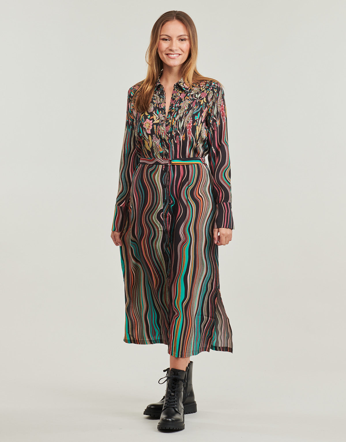 Abito lungo Donna Desigual VEST CHARLOTTE Multicolore