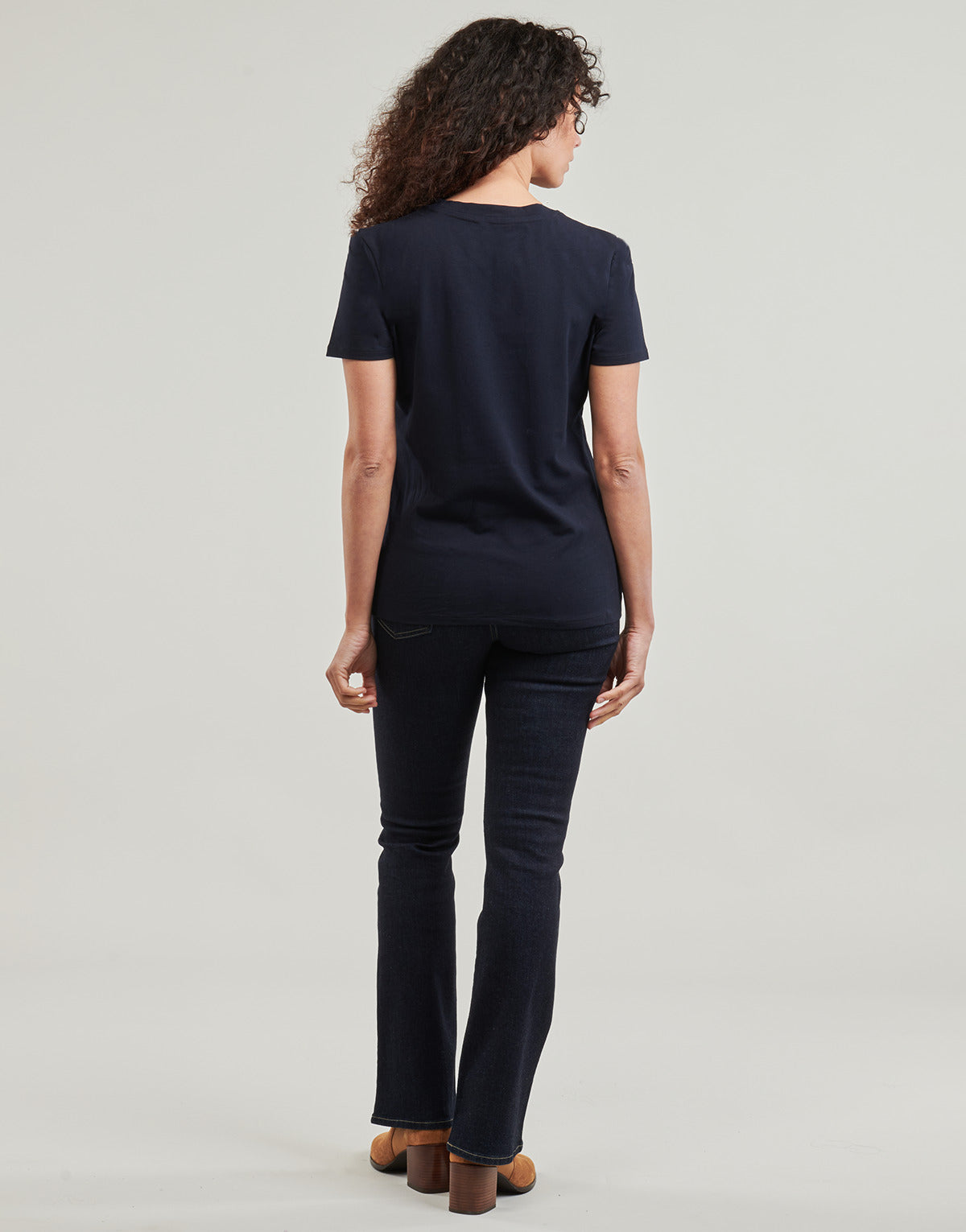 T-shirt Donna Tommy Hilfiger 1985 REG MINI CORP LOGO C-NK SS Marine