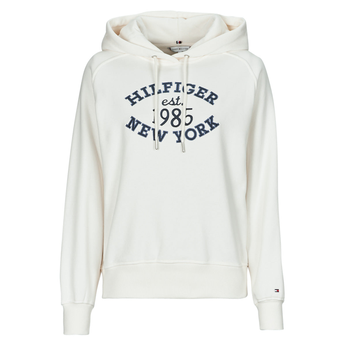 Felpa Donna Tommy Hilfiger MDRN REG VARSITY HOODIE Bianco