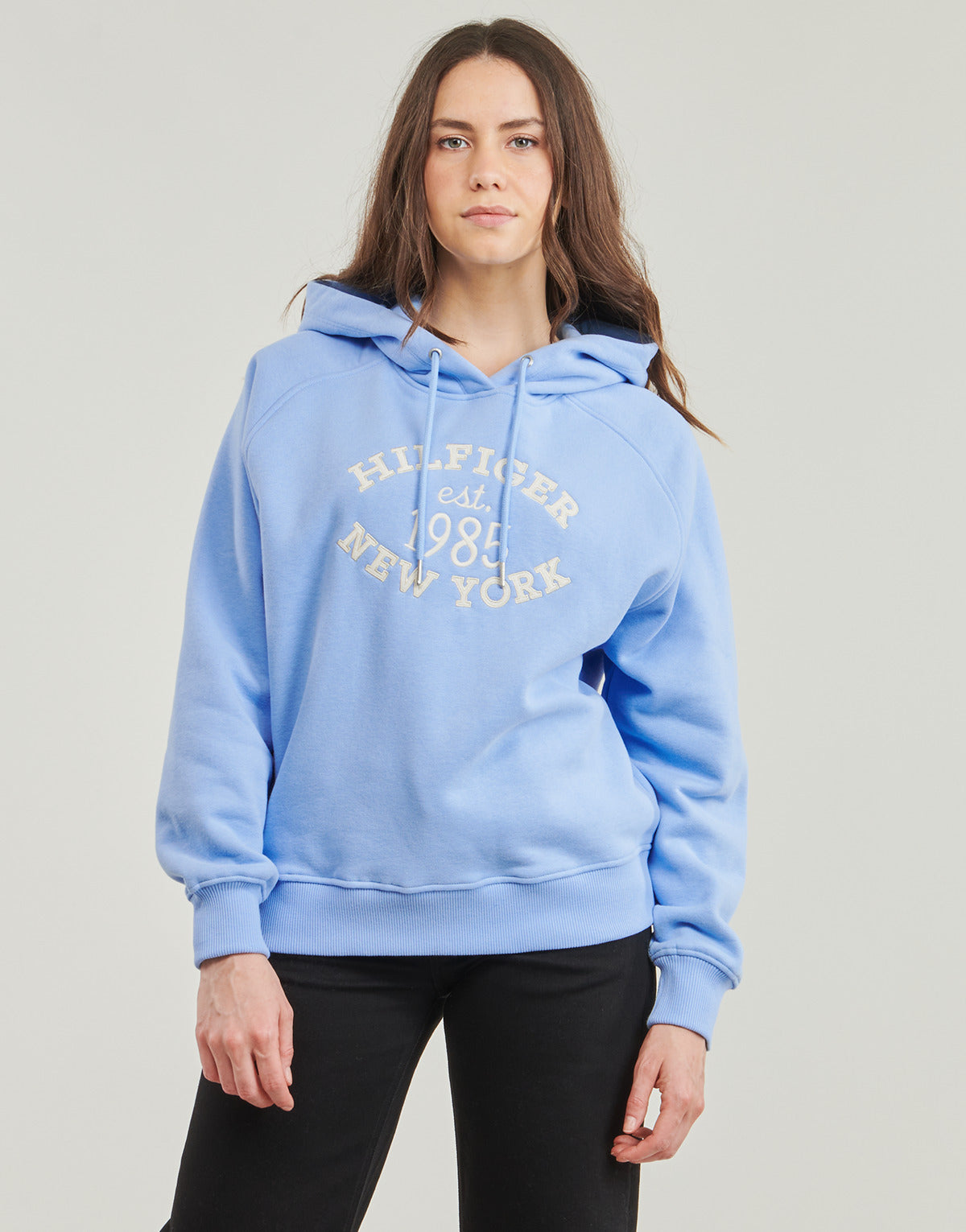 Felpa Donna Tommy Hilfiger MDRN REG SCRIPT SWEATSHIRT Blu