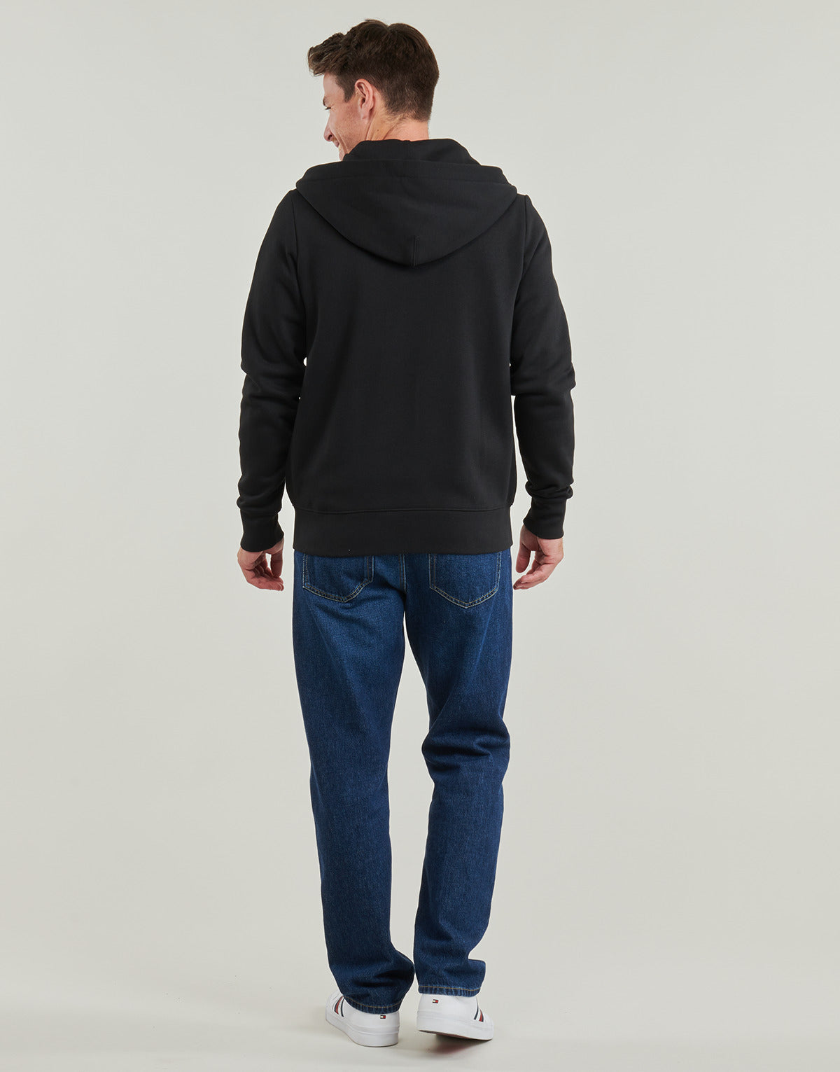 Felpa Uomo Tommy Hilfiger ROUNDALL HOODED ZIP THROUGH Nero