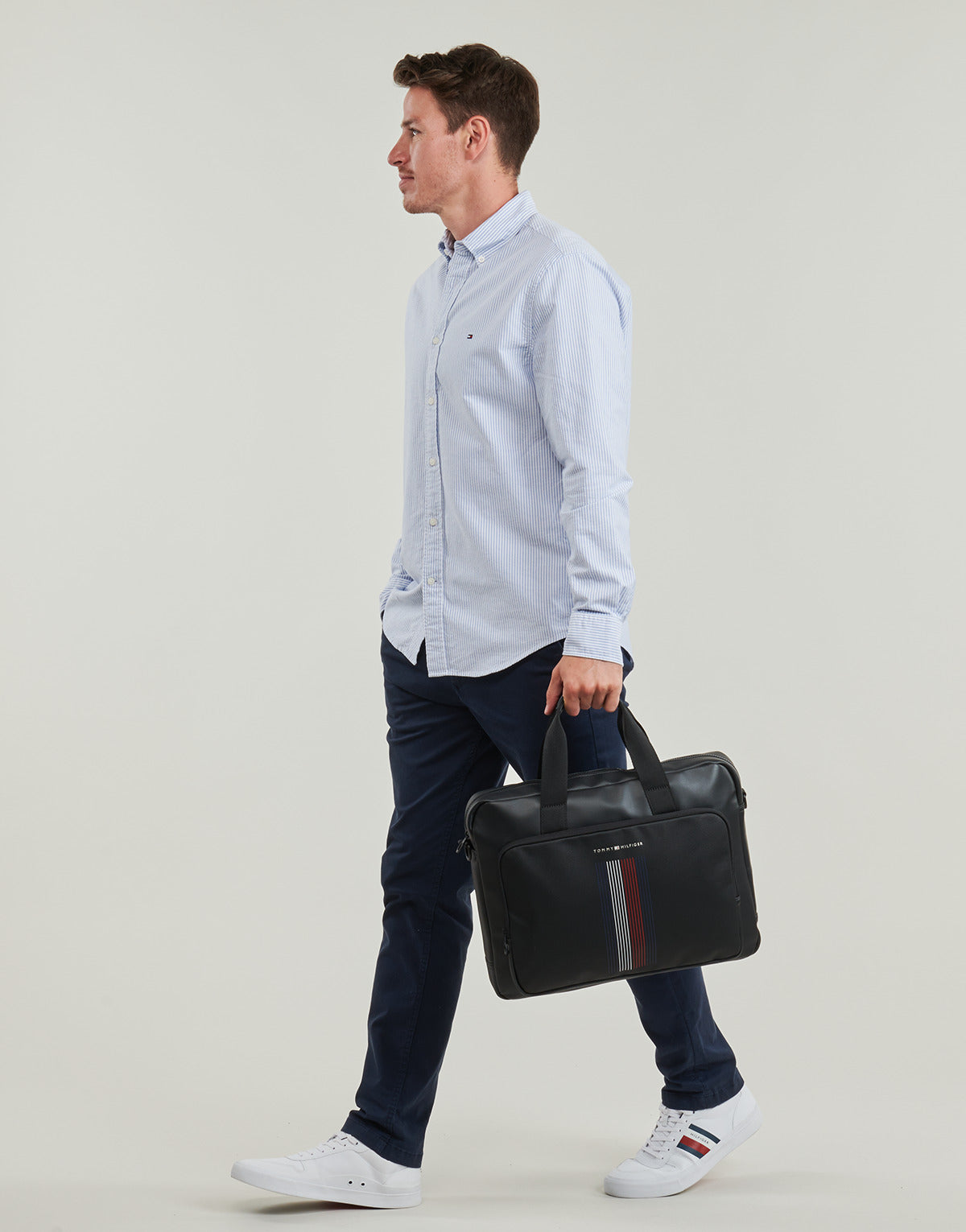 Camicia a maniche lunghe Uomo Tommy Hilfiger HERITAGE OXFORD STRIPE RF SHIRT Blu