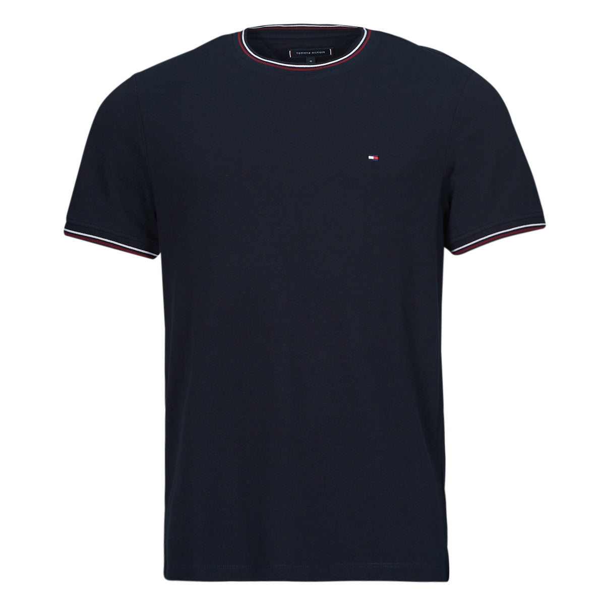 T-shirt Uomo Tommy Hilfiger RWB TIPPED COLLAR TEE Marine