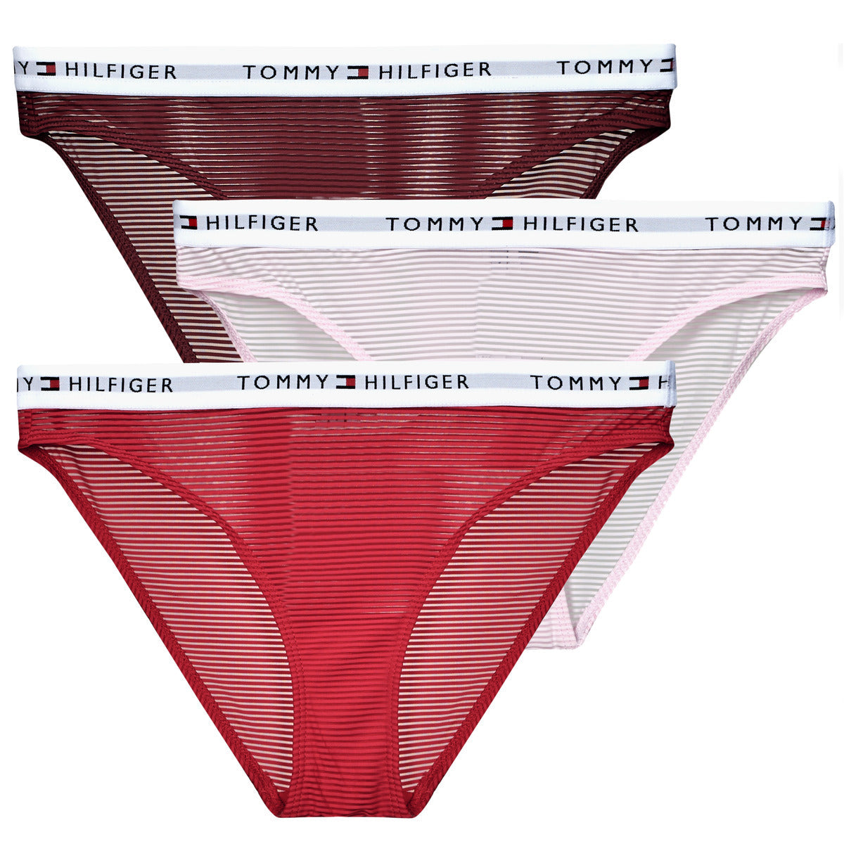 Culotte e slip Donna Tommy Hilfiger 3 PACK MESH BIKINI X3 Multicolore