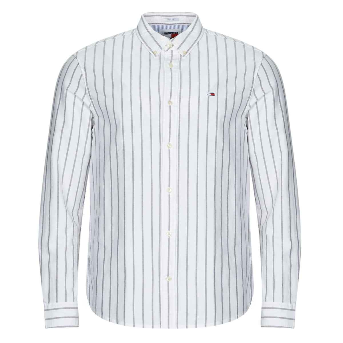 Camicia a maniche lunghe Uomo Tommy Jeans TJM REG OXFORD STRIPE SHIRT Bianco