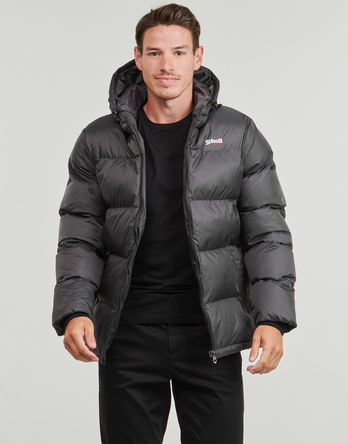 Piumino Uomo Schott IDAHO2 Grigio