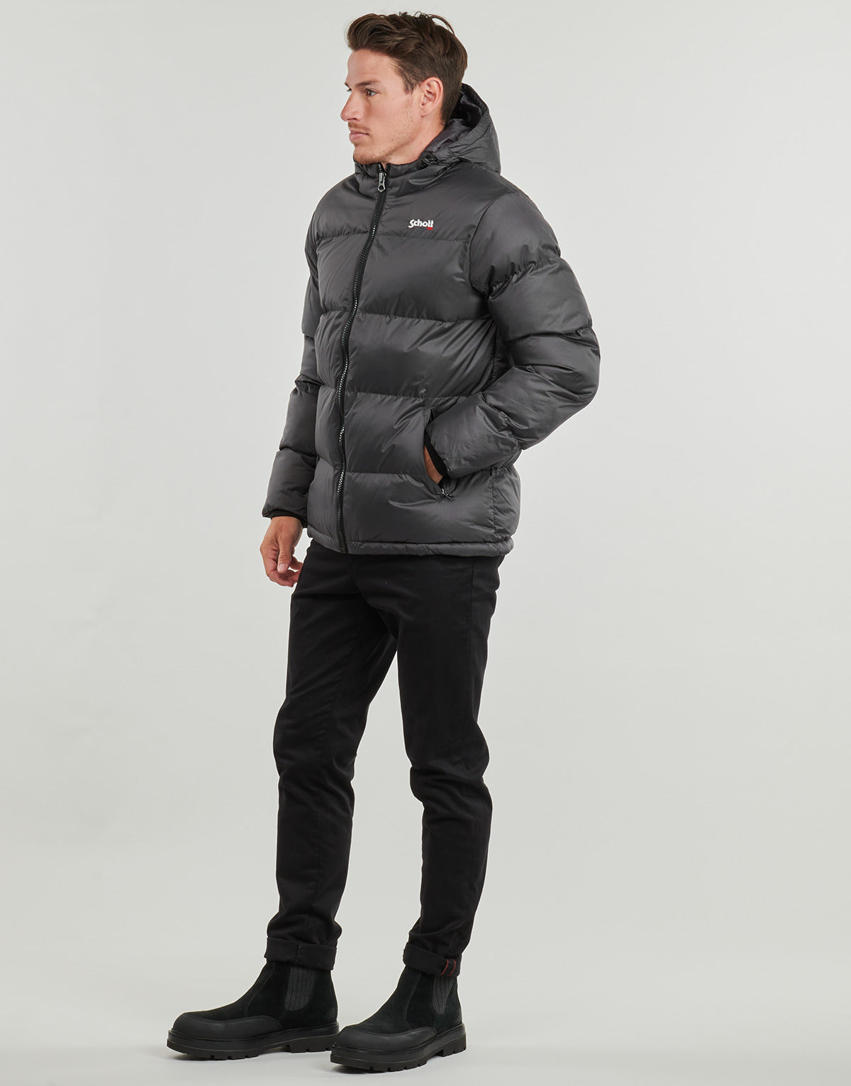 Piumino Uomo Schott IDAHO2 Grigio