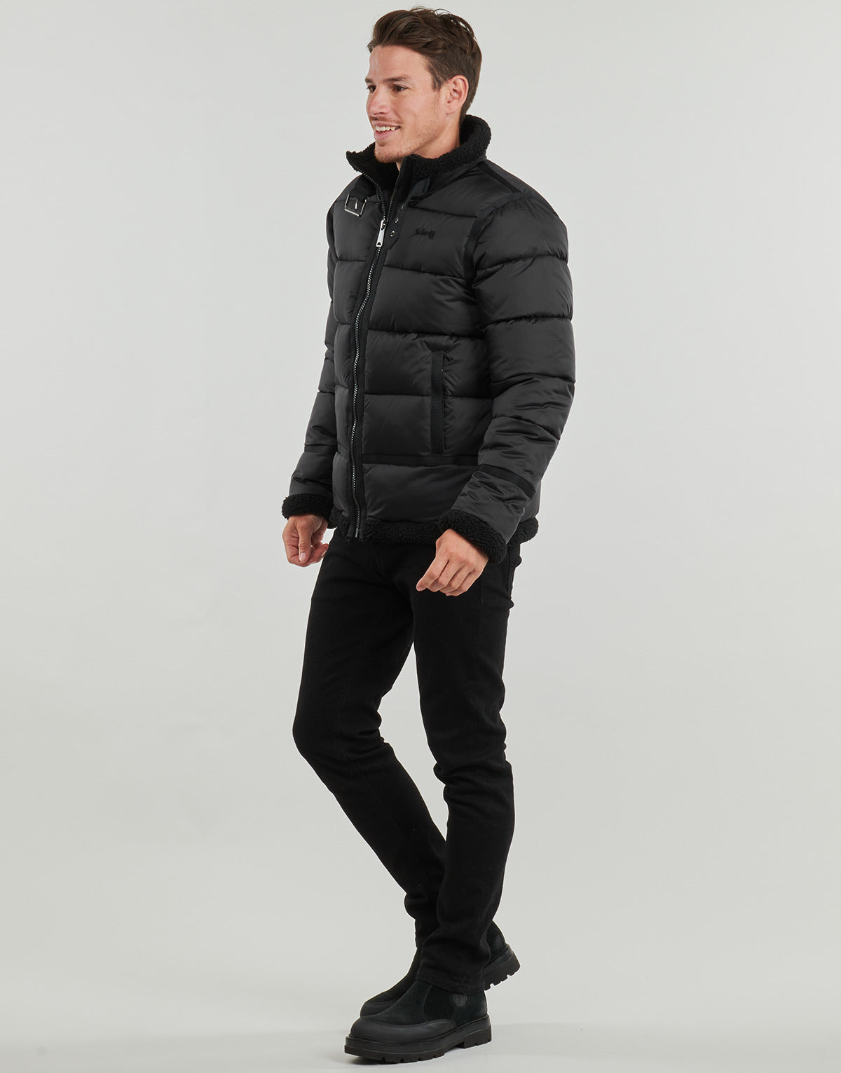 Piumino Uomo Schott IDAK Nero