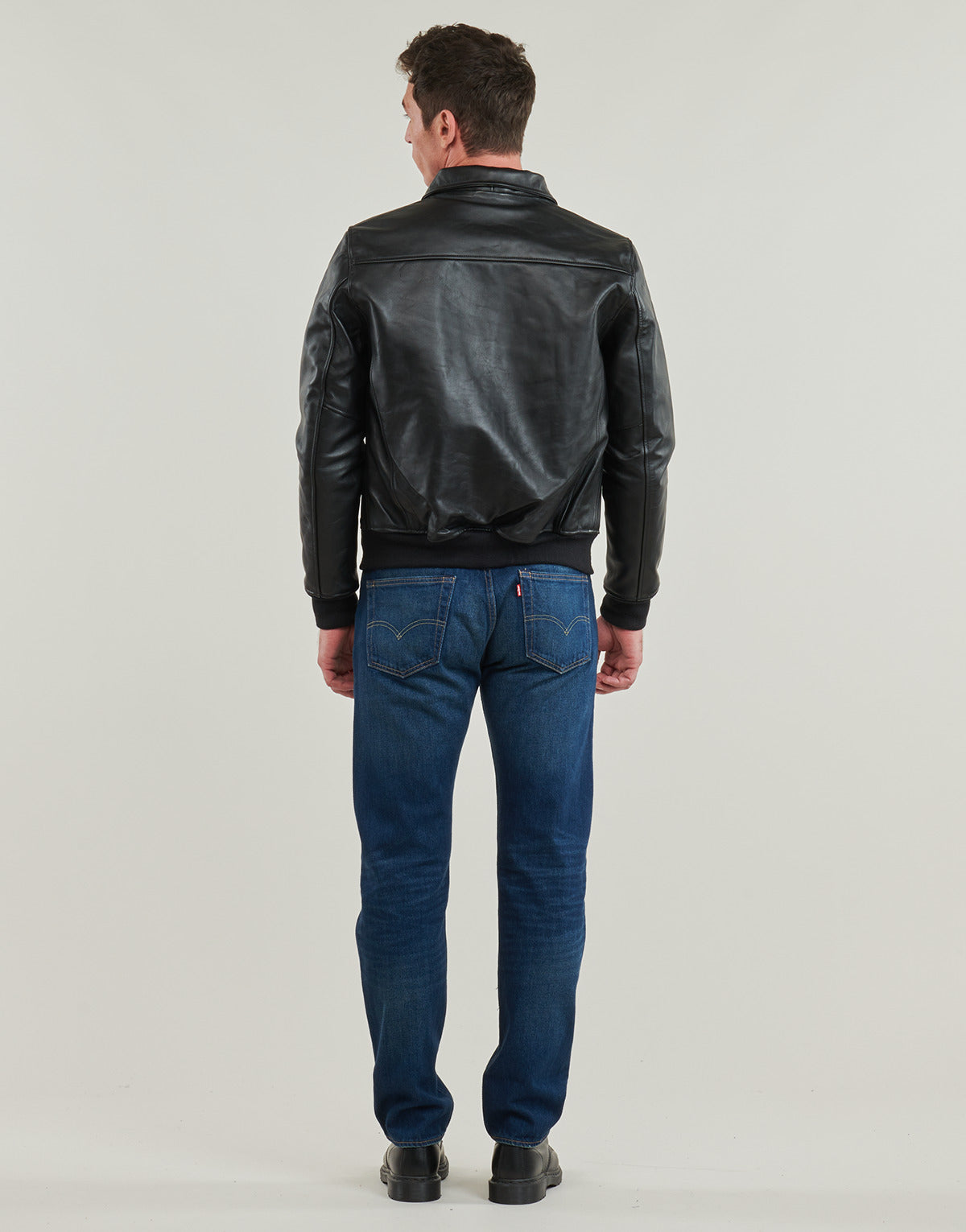 Giacca in pelle Uomo Schott  LC 5100 RIB  Nero