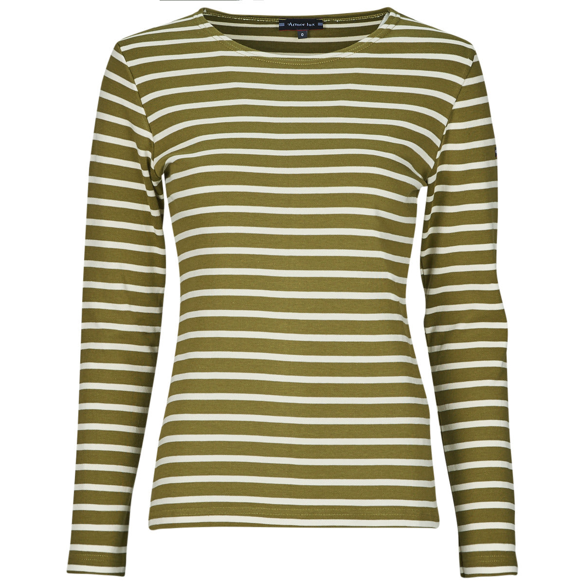 T-shirts a maniche lunghe Donna Armor Lux MARINIERE ML Kaki