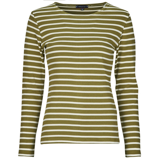 T-shirts a maniche lunghe Donna Armor Lux MARINIERE ML Kaki
