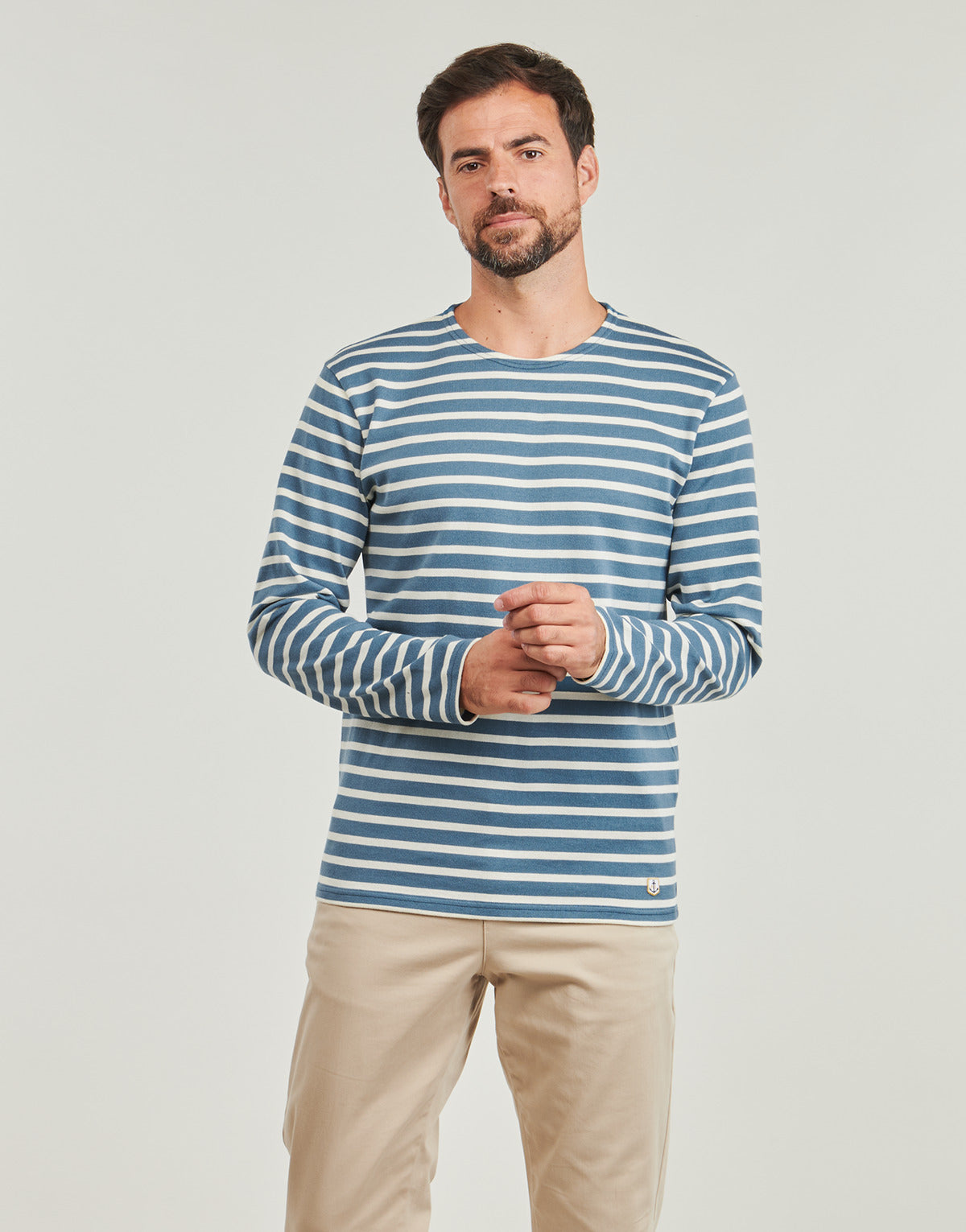 T-shirts a maniche lunghe Uomo Armor Lux MARINIÈRE RUSTIQUE BIO GOTS Blu