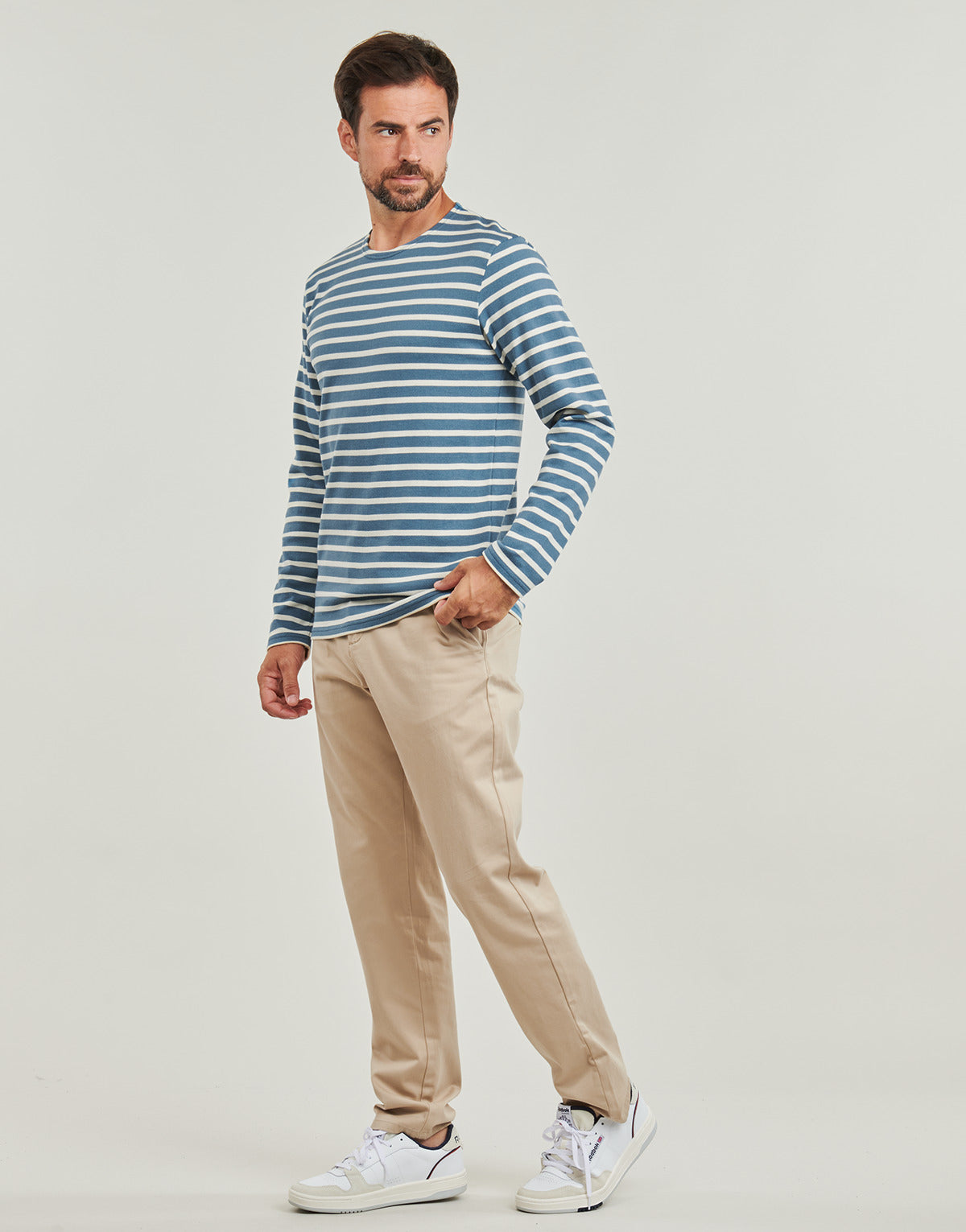 T-shirts a maniche lunghe Uomo Armor Lux MARINIÈRE RUSTIQUE BIO GOTS Blu