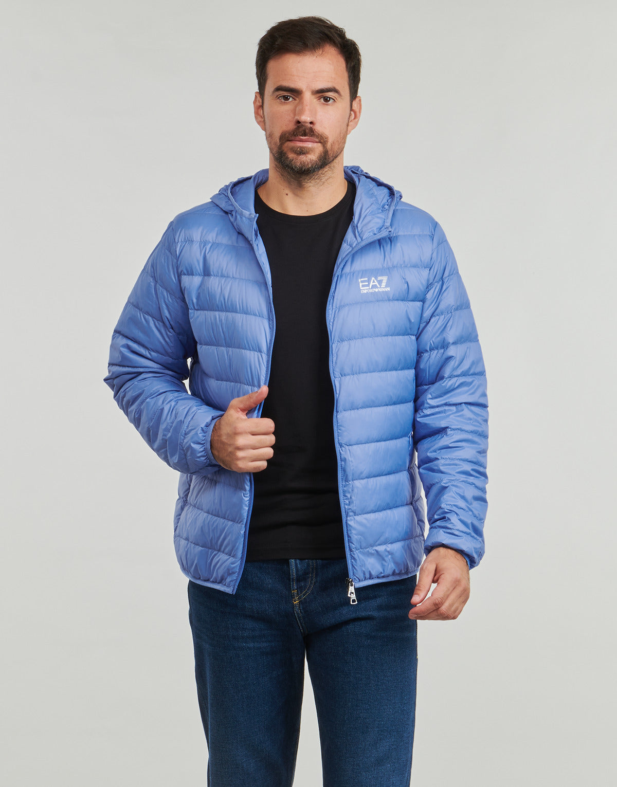 Piumino Uomo Emporio Armani EA7 CORE IDENTITY DOWN JACKET HD Blu