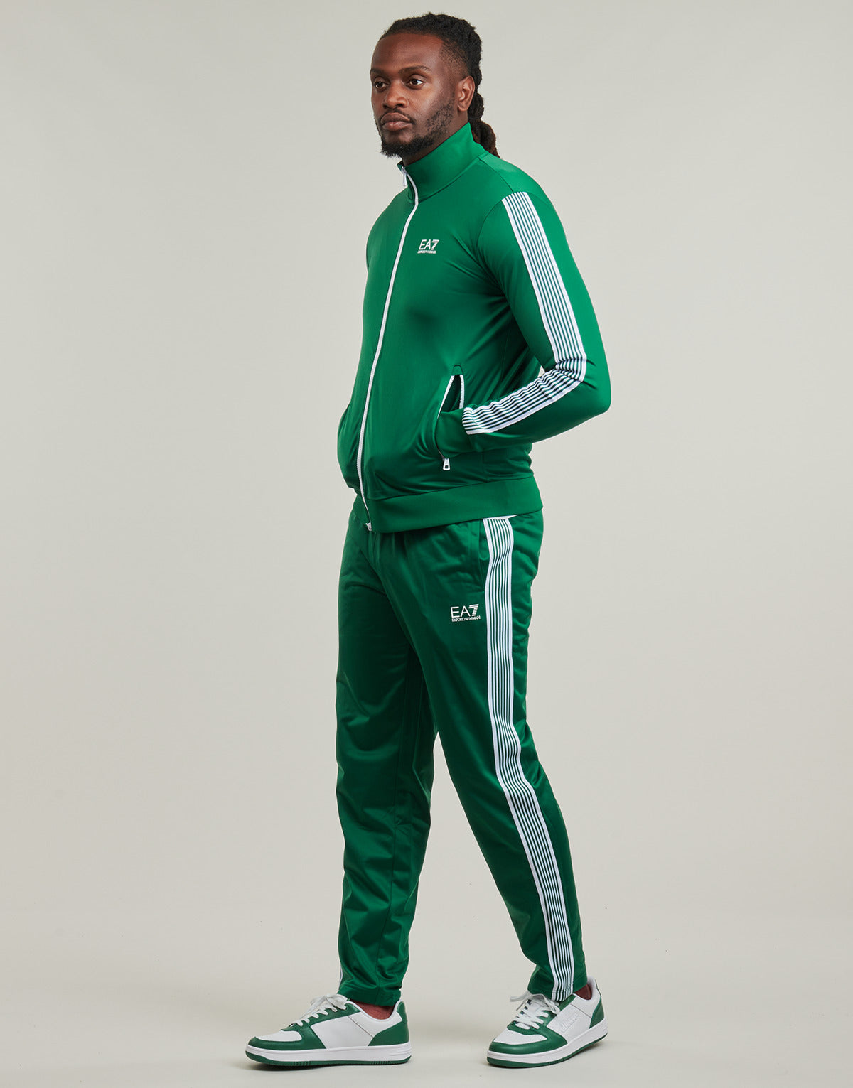 Tuta Uomo Emporio Armani EA7 7 LINES TRACKSUIT Verde