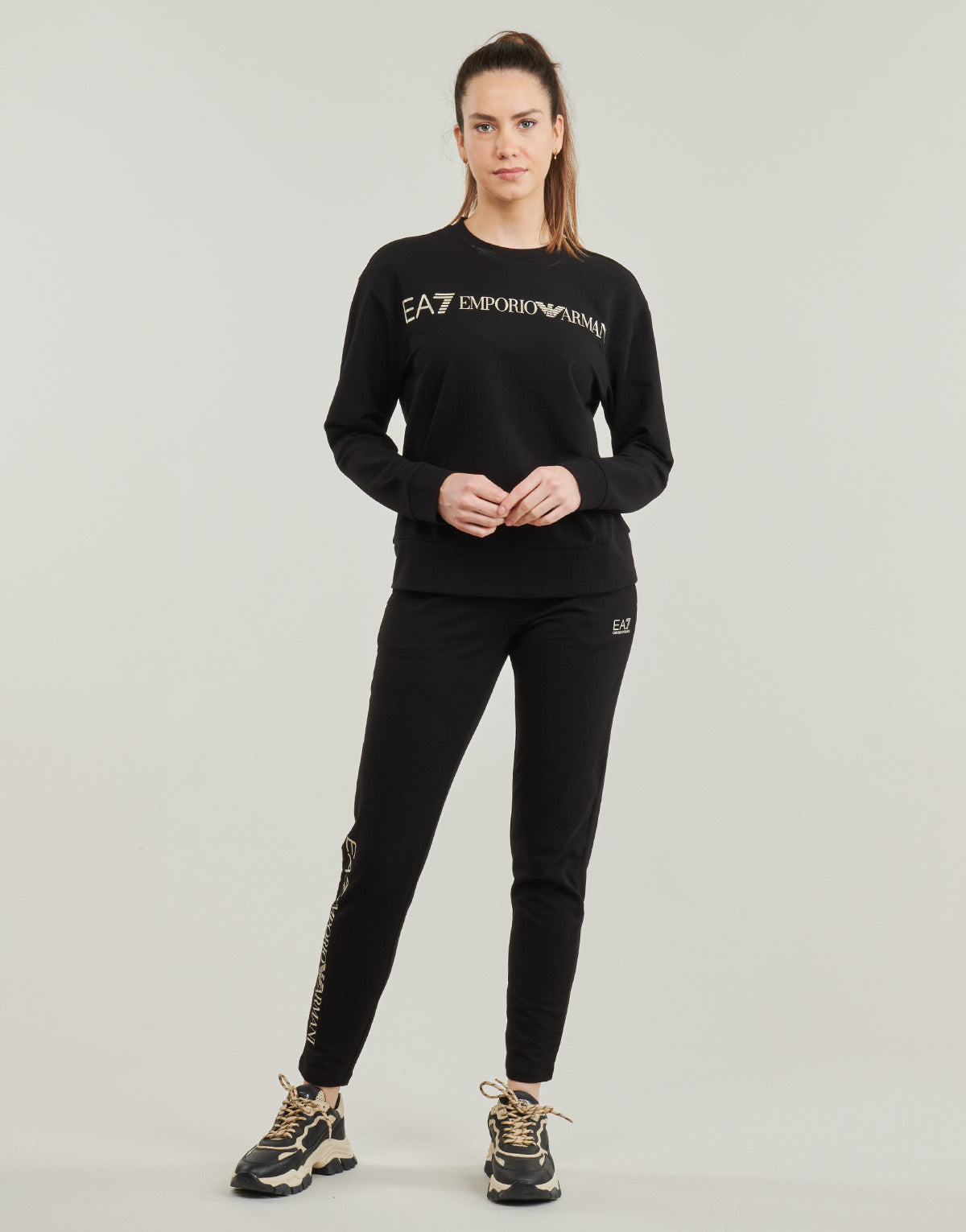 Tuta Donna Emporio Armani EA7 TRACKSUIT 8NTV54 Nero