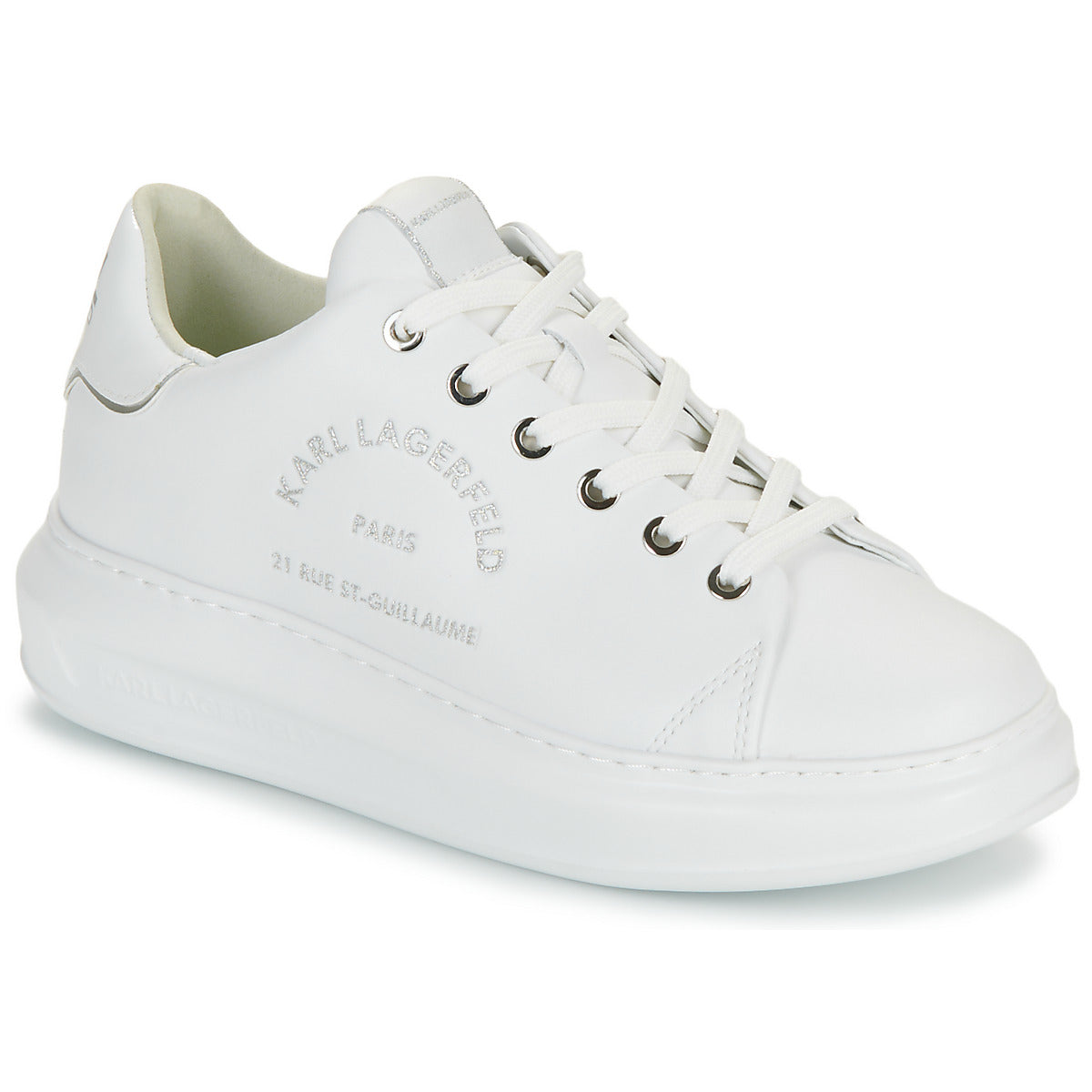 Sneakers basse Donna Karl Lagerfeld KAPRI Metal Maison Glitter Bianco