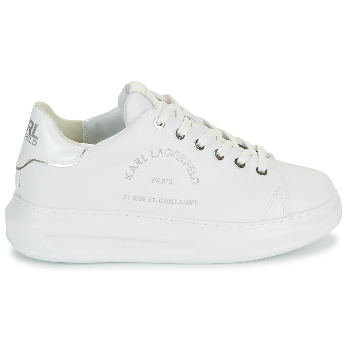 Sneakers basse Donna Karl Lagerfeld KAPRI Metal Maison Glitter Bianco