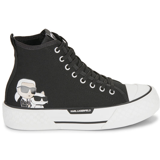 Sneakers alte Donna Karl Lagerfeld KAMPUS MAX III Twin NFT Hi Lace Nero