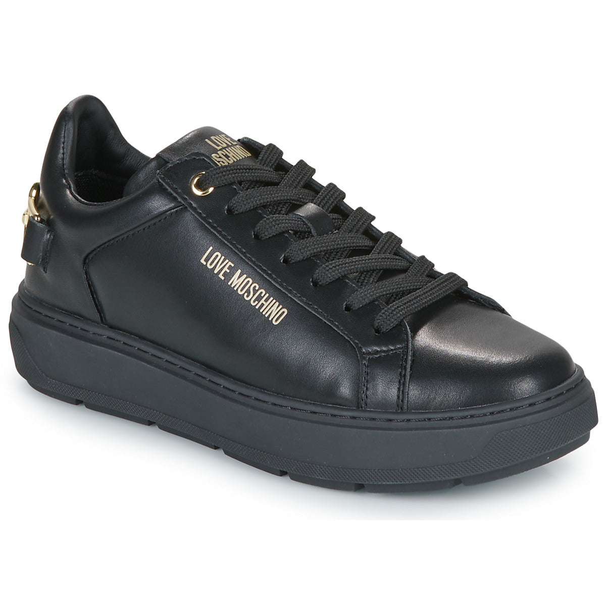 Sneakers basse Donna Love Moschino LOVE CHAIN-STRAP SNEAKER Nero