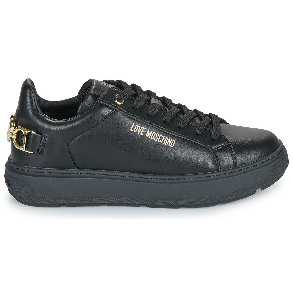 Sneakers basse Donna Love Moschino LOVE CHAIN-STRAP SNEAKER Nero