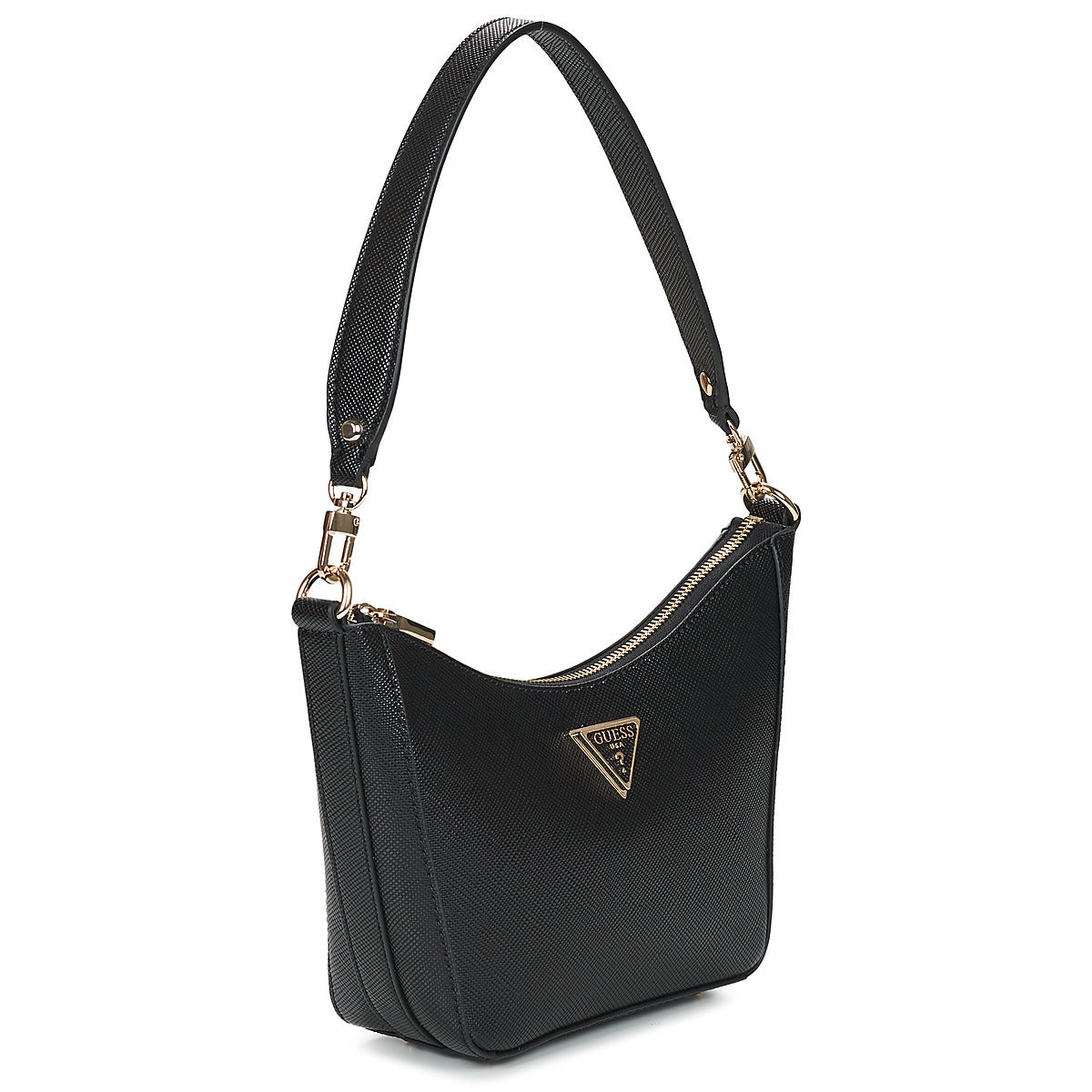 Borsa a spalla Donna Guess ACO GLORIANNA TOP ZIP SHLOUDER Nero