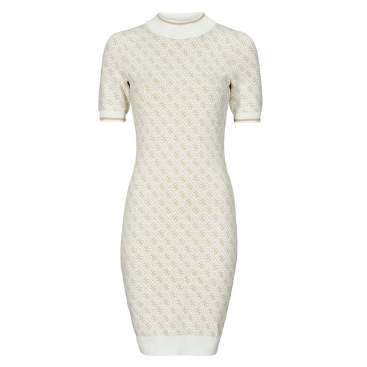 Abito corto Donna Guess SS LISE 4G LOGO SWTER Beige