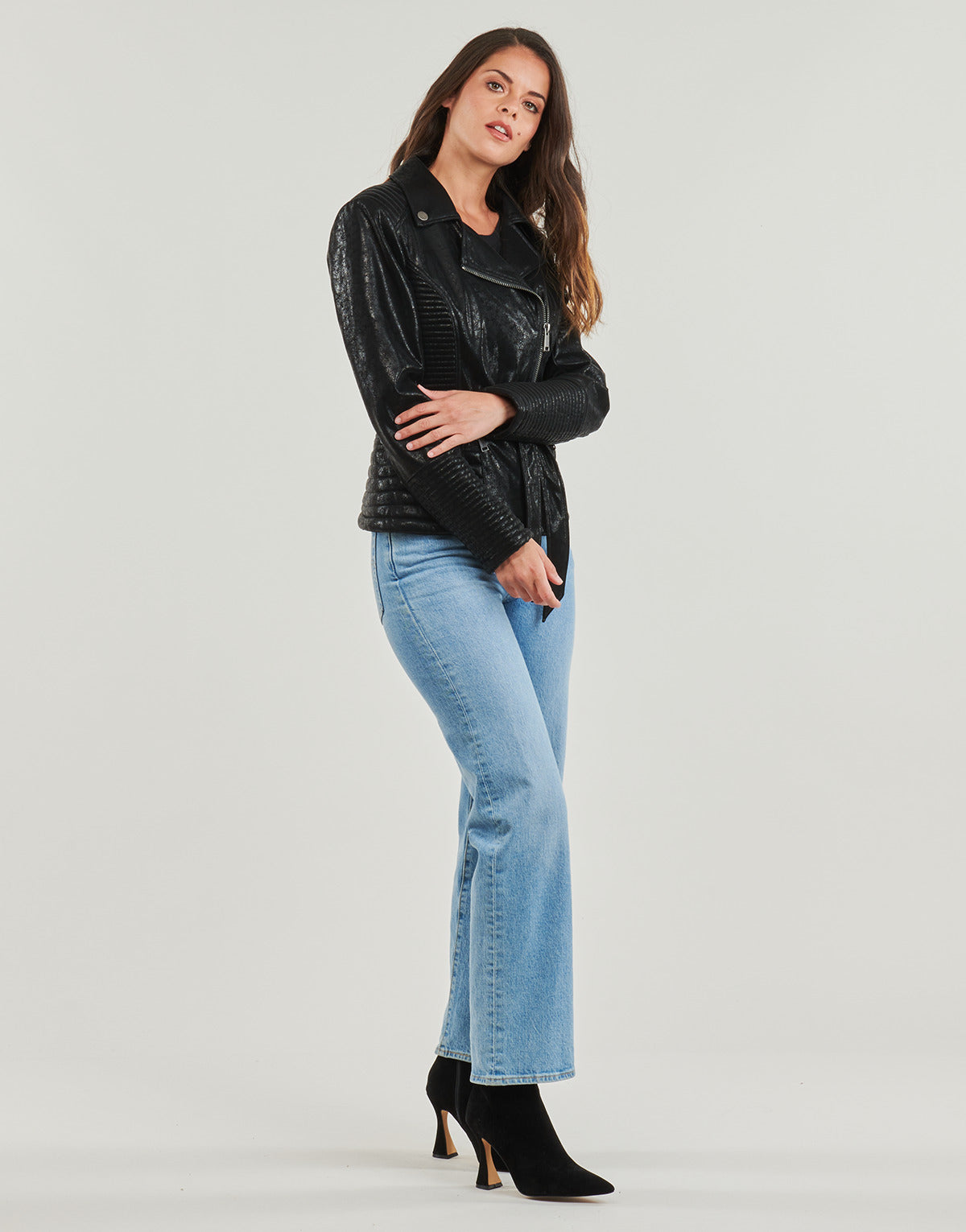 Giubbotto Donna Guess NEW AGNES PU Nero