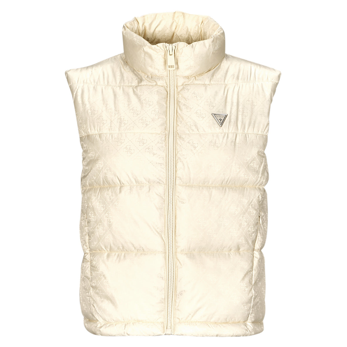 Piumino Donna Guess NEW 4G LOGO PADDED VEST Beige