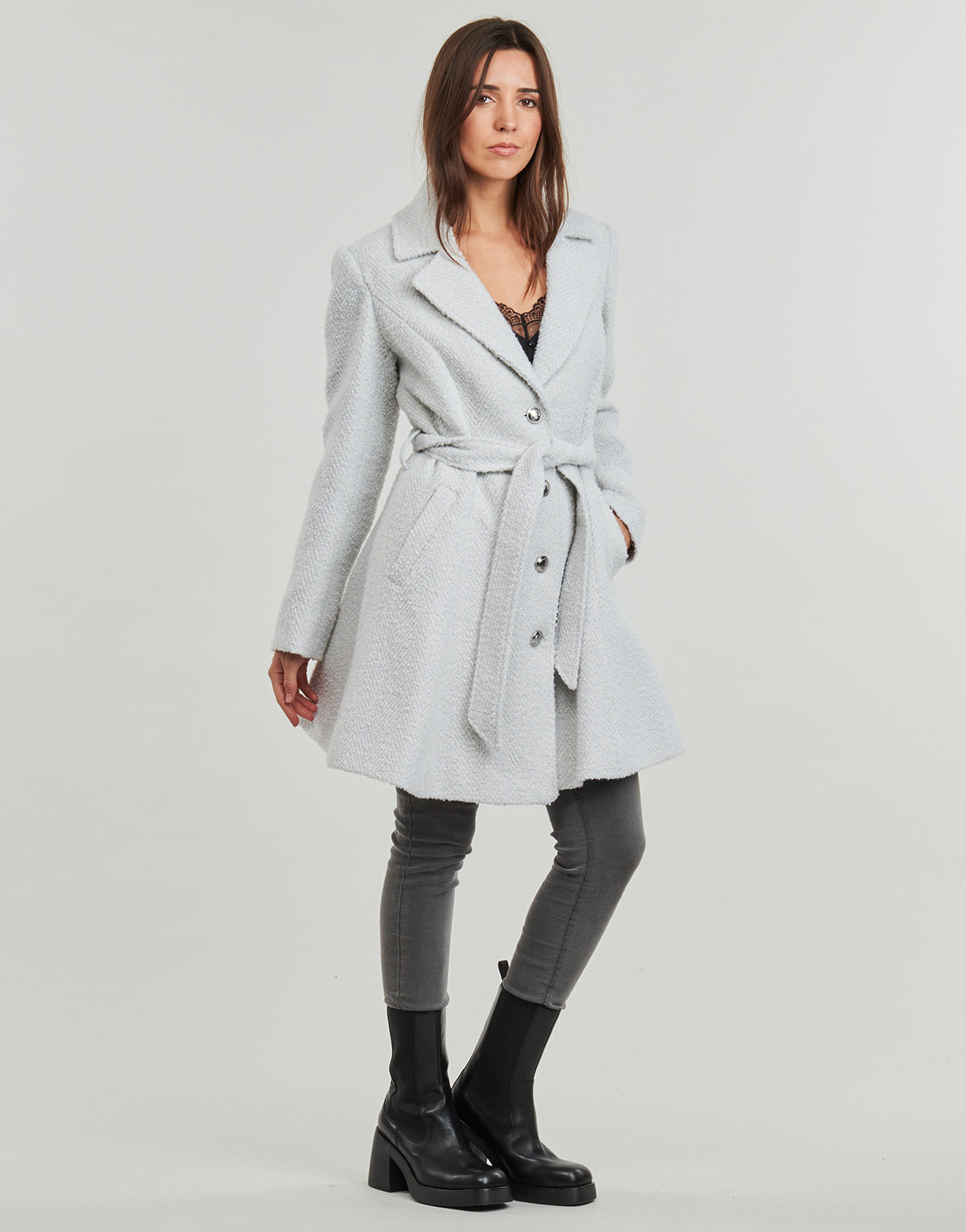 Mantella Donna Guess LOISE COAT Grigio