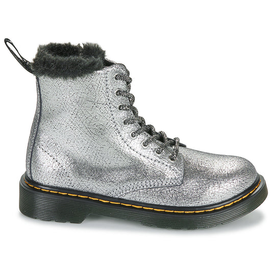 Stivaletti bambini ragazza Dr. Martens  Serena J Silver Distressed Foil  Argento