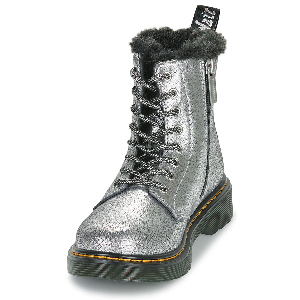 Stivaletti bambini ragazza Dr. Martens  Serena J Silver Distressed Foil  Argento