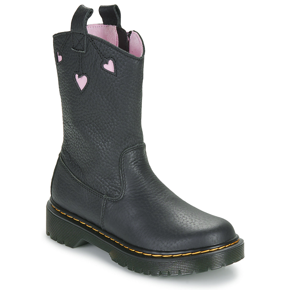 Stivaletti bambini ragazza Dr. Martens  Bex Heart P-O Boot J Black Classic Nappa  Nero