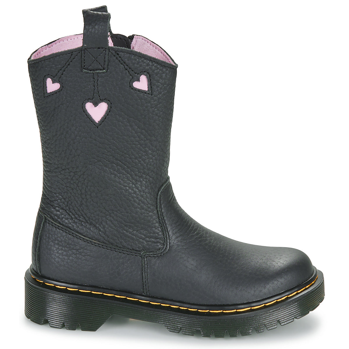 Stivaletti bambini ragazza Dr. Martens  Bex Heart P-O Boot J Black Classic Nappa  Nero