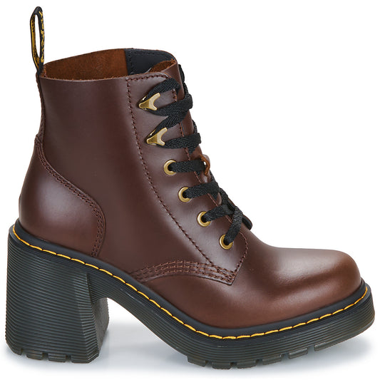 Stivaletti Donna Dr. Martens  Jesy Dark Brown Classic Pull Up  Marrone