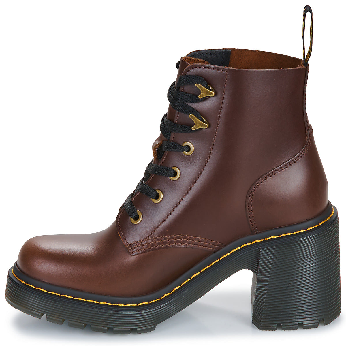 Stivaletti Donna Dr. Martens  Jesy Dark Brown Classic Pull Up  Marrone