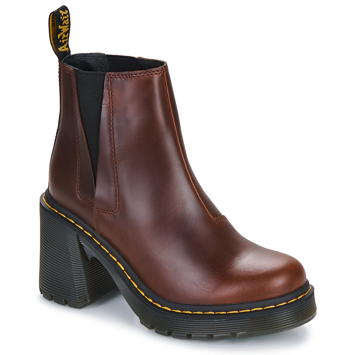 Stivaletti Donna Dr. Martens  Spence Dark Brown Classic Pull Up  Marrone