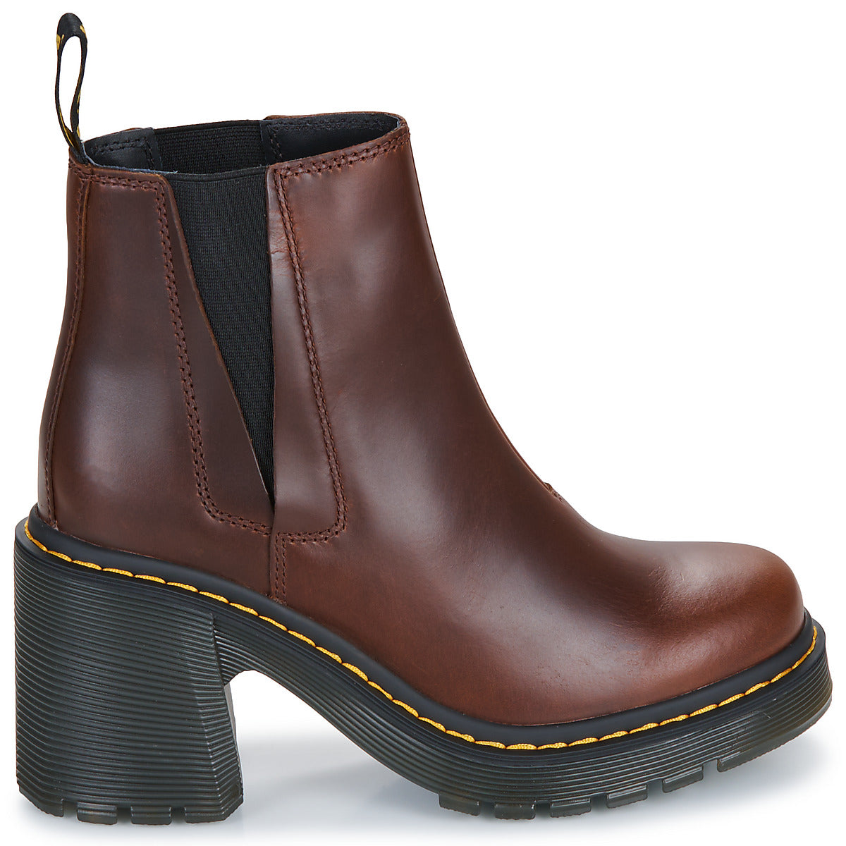 Stivaletti Donna Dr. Martens  Spence Dark Brown Classic Pull Up  Marrone