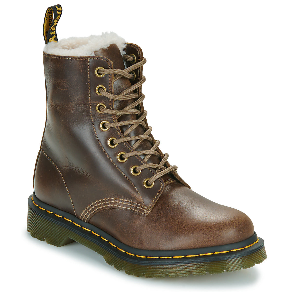 Stivaletti Donna Dr. Martens  1460 SERENA DARK KAKHI ORLEANS  Marrone