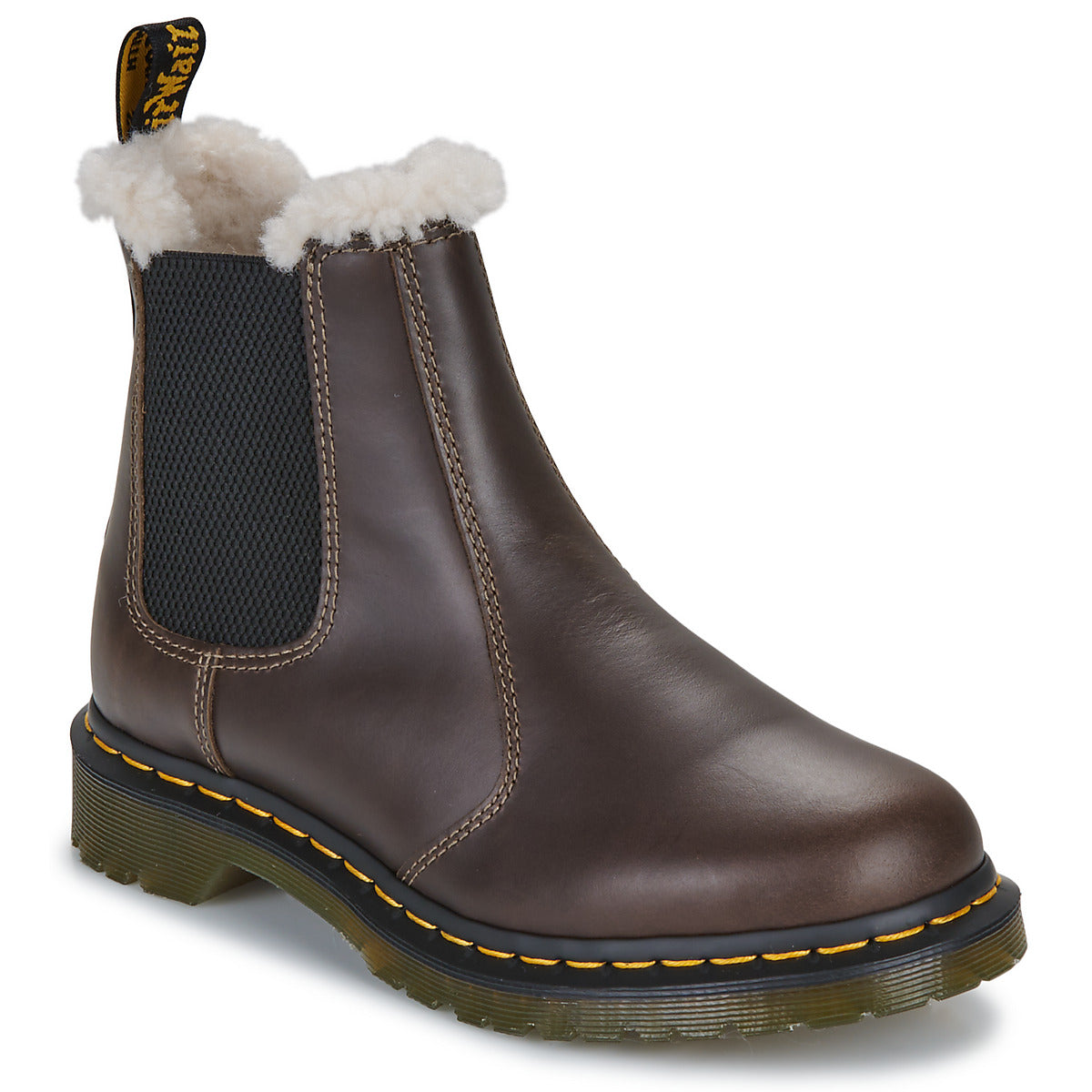 Stivaletti Donna Dr. Martens  2976 LEONORE DARK KAKHI ORLEANS  Marrone