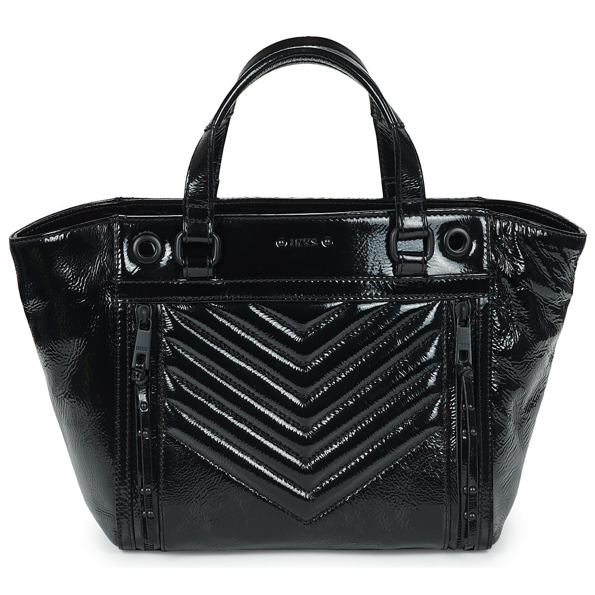 Borsette Donna Ikks 1440 MEDIUM ZIP VARNISH Nero