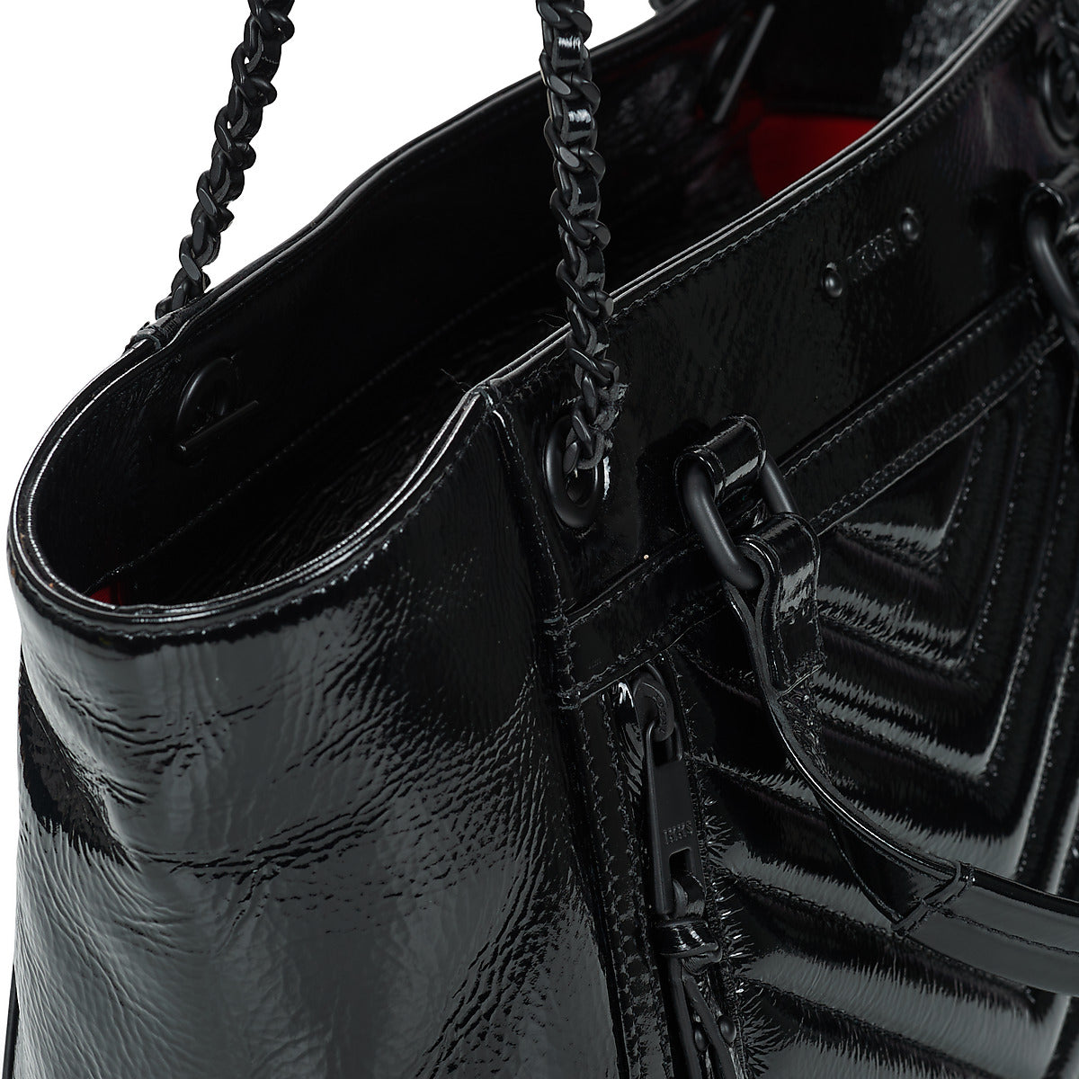 Borsette Donna Ikks 1440 MEDIUM ZIP VARNISH Nero