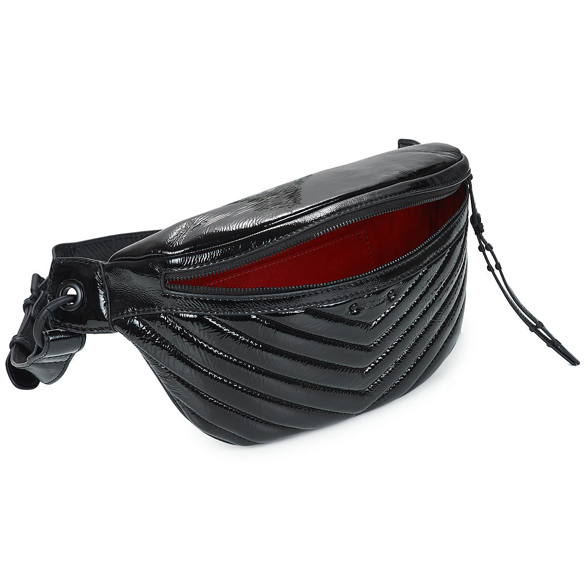 Marsupio Donna Ikks 1440 POCKET BELT VARNISH Nero