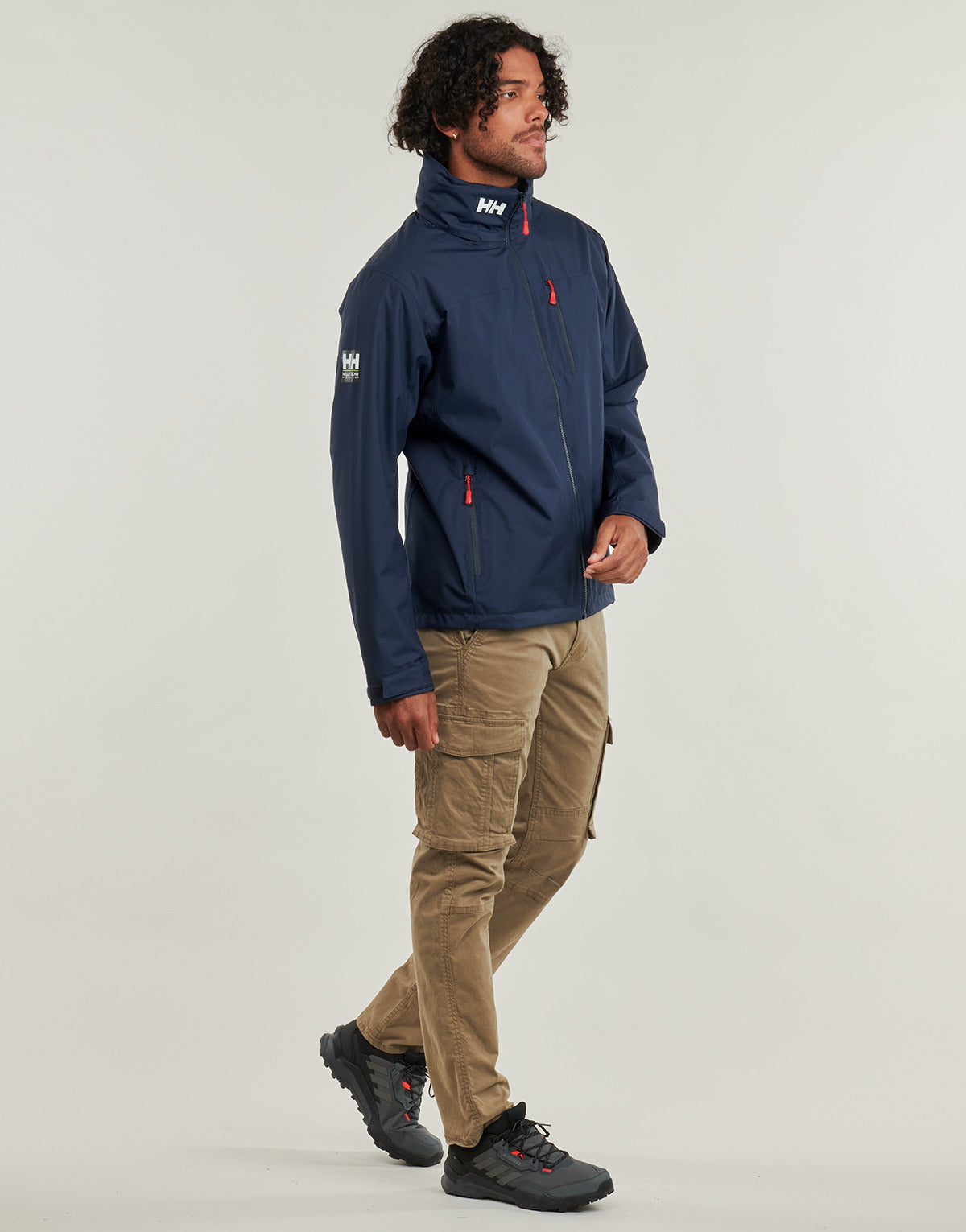 Giubbotto Uomo Helly Hansen CREW HOODED MIDLAYER JACKET 2 Marine