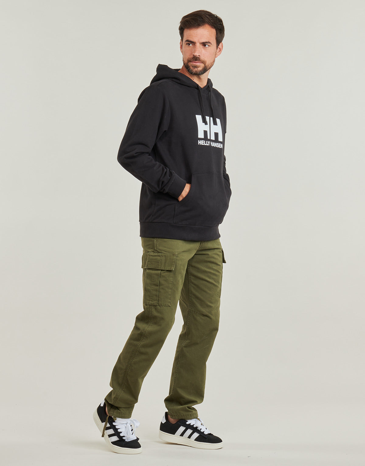 Felpa Uomo Helly Hansen HH LOGO HOODIE 2.0 Nero