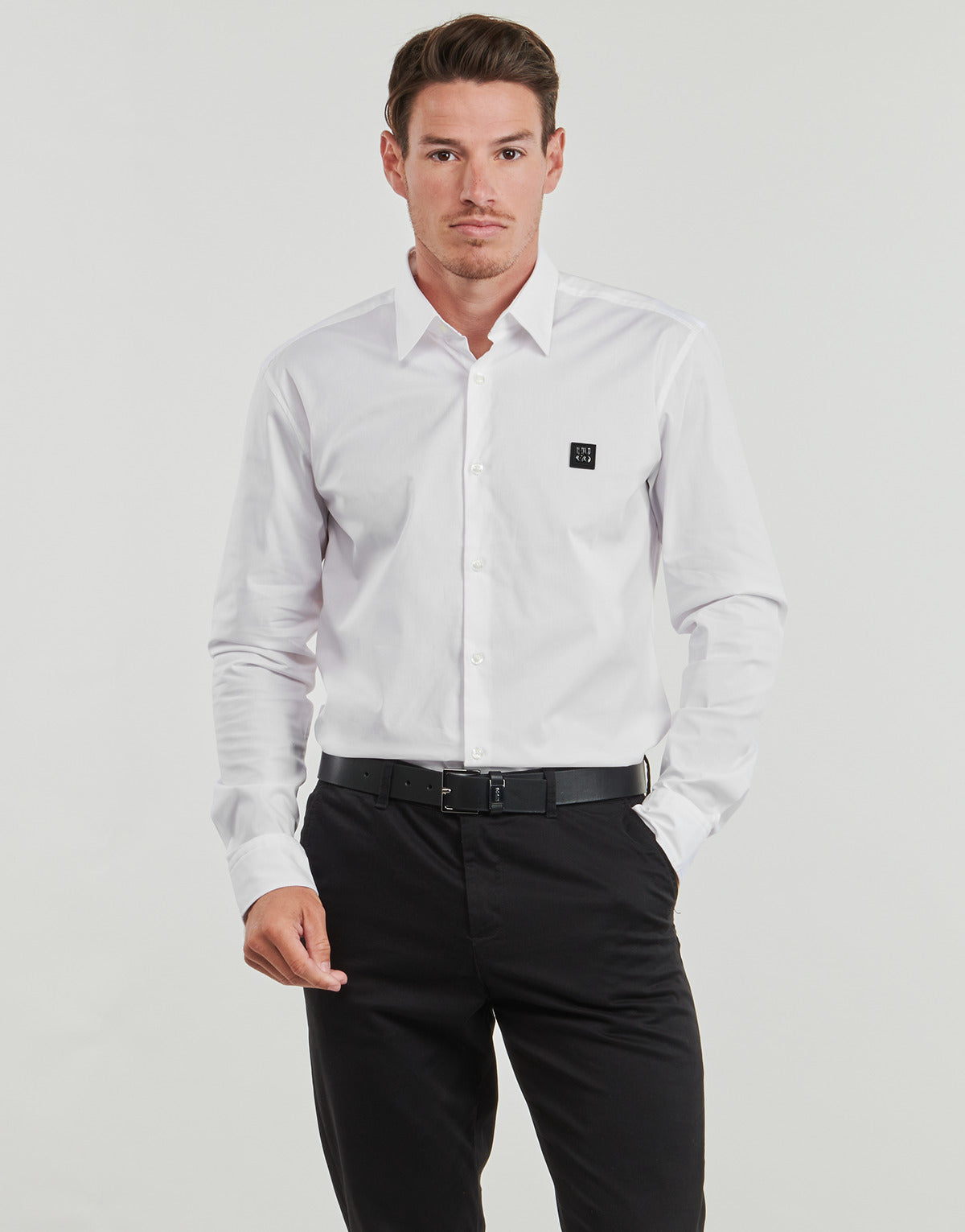 Camicia a maniche lunghe Uomo HUGO Ermo Bianco