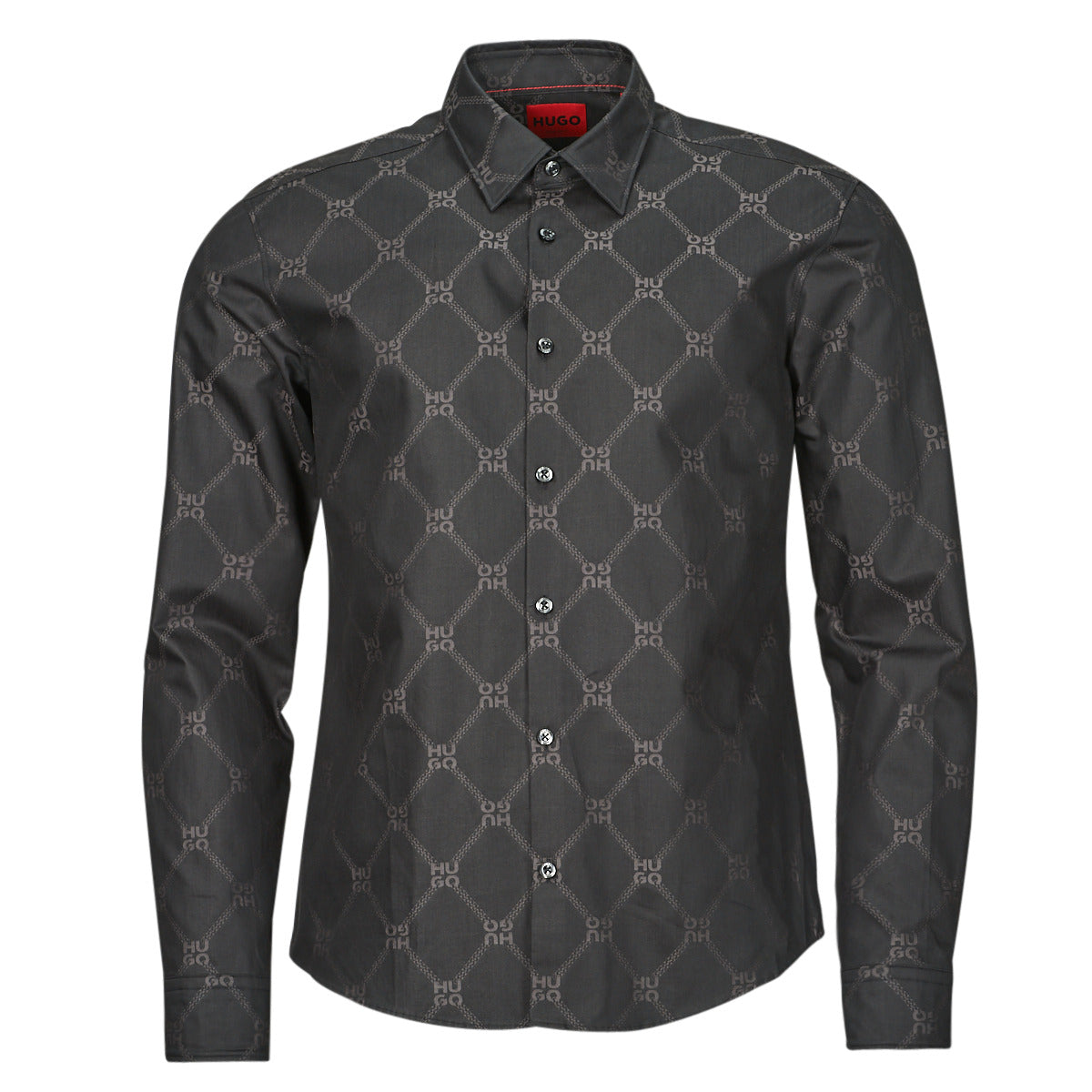 Camicia a maniche lunghe Uomo HUGO  Ermo  Nero