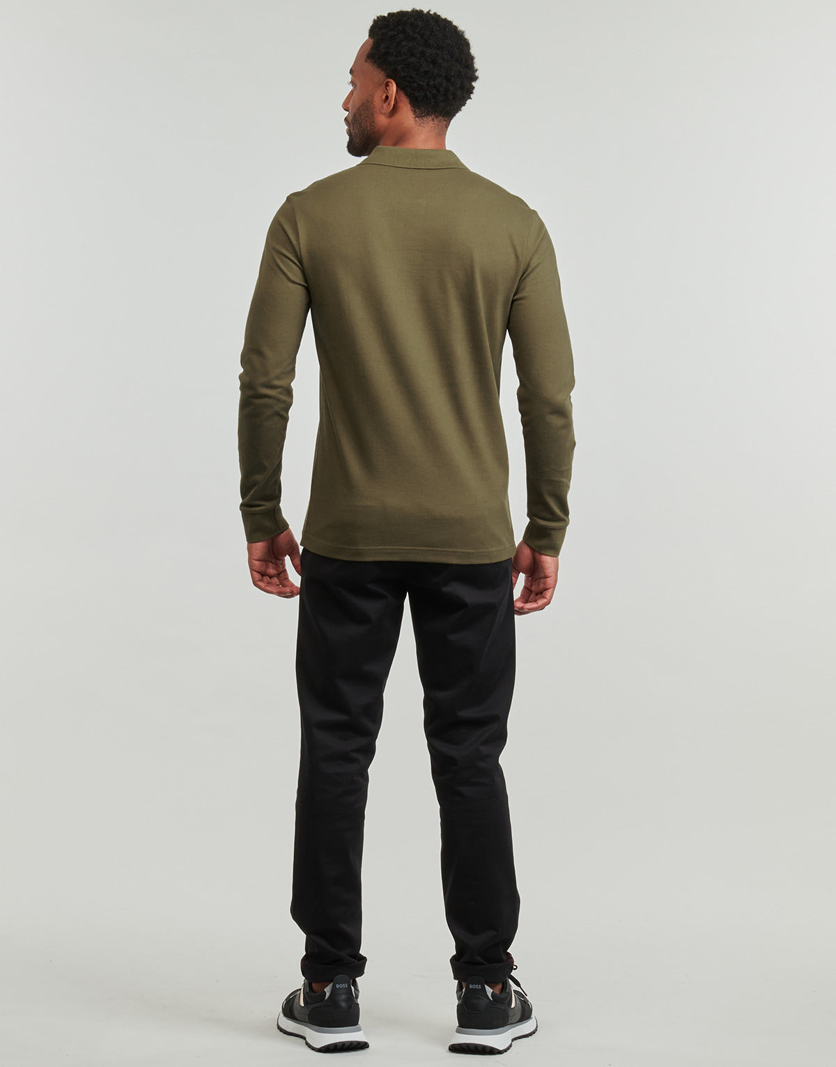 Polo maniche lunghe Uomo BOSS Passerby Kaki